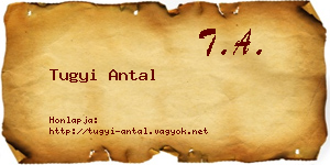 Tugyi Antal névjegykártya